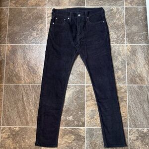 Levis Corduroy Pants Mens 30x32 Black 512 Slim Tapered